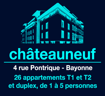 Ch&acirc;teauneuf, 4 rue Pontrique, Bayonne, 26 appartements T1 et T2 et duplex, de 1 &agrave; 5 personnes